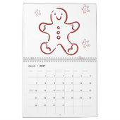Prettig Kerst Gingerbread Design. Kalender (Mar 2027)