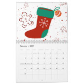 Prettig Kerst Gingerbread Design. Kalender (Feb 2027)