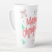 Prettig Kerst Gingerbread Design. Latte Mok (Linkerhoek)