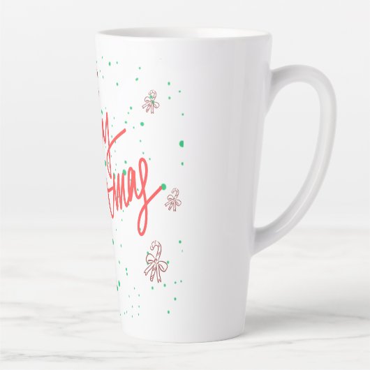Prettig Kerst Gingerbread Design. Latte Mok (Rechts)