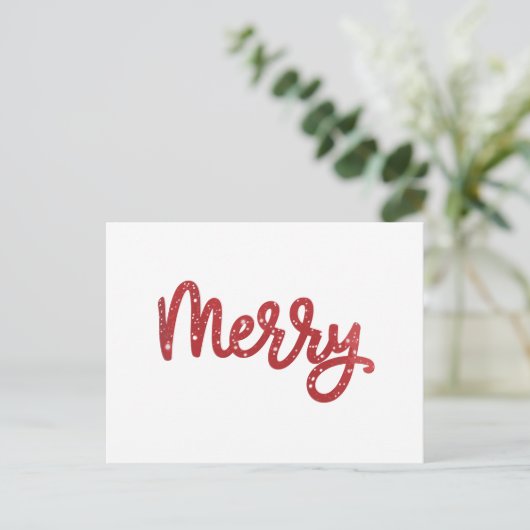 Prettig Kerst Glitter Vakantie Feestdagenkaart (Staand voorkant)