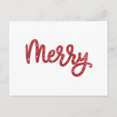 Prettig Kerst Glitter Vakantie Feestdagenkaart (Voorkant)
