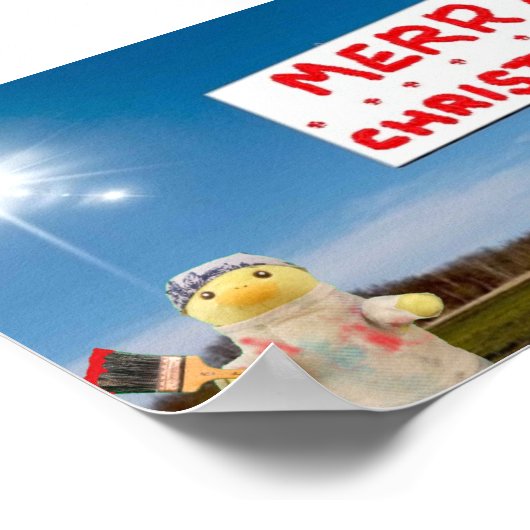 Prettig kerst Graffiti Poster (Hoek)