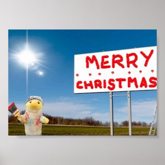 Prettig kerst Graffiti Poster (Voorkant)