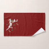 Prettig Kerst Herten Dk Rood Vakantie Bad Handdoek (Handdoek)