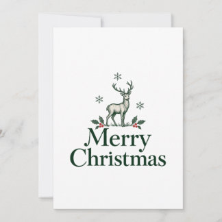 Prettig Kerst Herten Feestdagenkaart