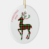 Prettig Kerst Herten Keramisch Ornament (Rechts)