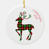 Prettig Kerst Herten Keramisch Ornament (Achterkant)