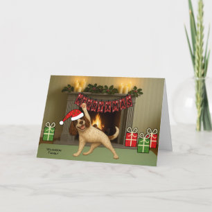 Prettig kerst hond yoga  feestdagen kaart