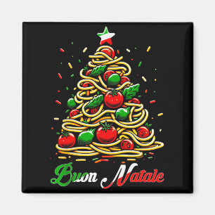 Prettig Kerst Italiaanse Pasta Kerstboom Kerstmis Magneet