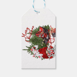 Prettig kerst Kabouter Cadeaulabel