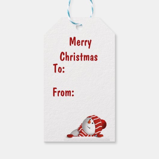 Prettig kerst Kabouter Cadeaulabel (Achterkant)