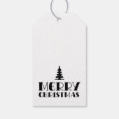 Prettig Kerst Kabouter Grunge Chic Zwart & Wit Cadeaulabel (Achterkant)
