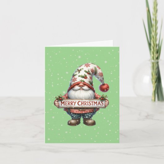 Prettig kerst Kabouter Kaart (Voorkant)