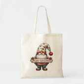 Prettig kerst kabouter tote bag (Voorkant)