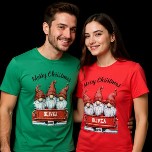 Prettig kerst Kabouters in vrachtwagen T-shirt