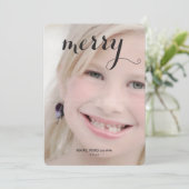 Prettig Kerst Kinder Foto Moderne Vakantiefoto Feestdagenkaart (Staand voorkant)