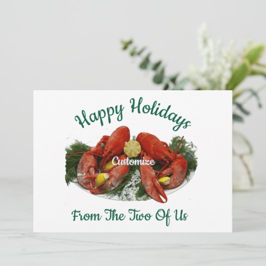 Prettig Kerst Kreeftdiner Thunder_Cove Kaart (Staand voorkant)