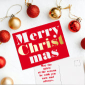 Prettig Kerst mis Folie Vakantie Ansichtkaart Folie Feestdagen Briefkaart