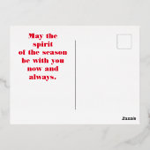 Prettig Kerst mis Folie Vakantie Ansichtkaart Folie Feestdagen Briefkaart (Achterkant)