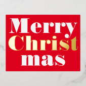 Prettig Kerst mis Folie Vakantie Ansichtkaart Folie Feestdagen Briefkaart (Voorkant)