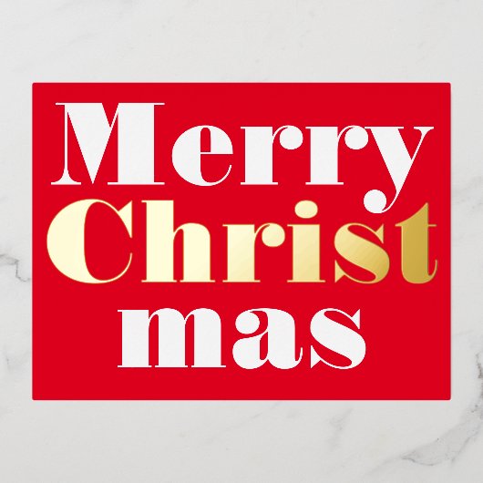 Prettig Kerst mis Folie Vakantie Ansichtkaart Folie Feestdagen Briefkaart (Voorkant)