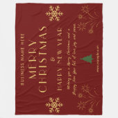 Prettig Kerst Nieuwjaars Feestelijke Viering Fleece Deken (Voorkant)