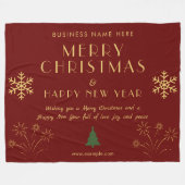 Prettig Kerst Nieuwjaars Feestelijke Viering Fleece Deken (Voorkant (Horizontaal))