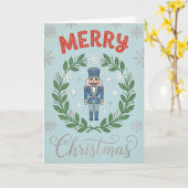 Prettig kerst Notenkraker Kaart (Gele Bloem)