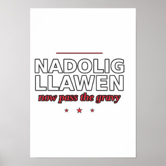 Prettig Kerst Nu Geef de Jus door Welshe Poster