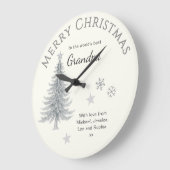 Prettig Kerst Opa Cream Souvenir Grote Klok (Hoek)