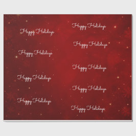 Prettig Kerst Plaid Dieprood Kerstmis Cadeaupapier