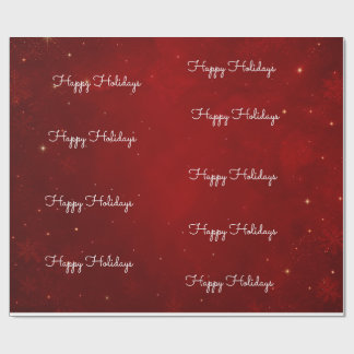 Prettig Kerst Plaid Dieprood Kerstmis Cadeaupapier