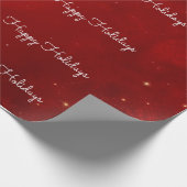 Prettig Kerst Plaid Dieprood Kerstmis Cadeaupapier (Hoek)