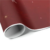 Prettig Kerst Plaid Dieprood Kerstmis Cadeaupapier (Rol Hoek)