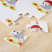 Prettig kerst-puzzel Kerst opossum  Legpuzzel (Zijkant)