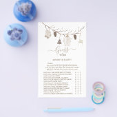 Prettig Kerst 'Raad Wie'  Baby Shower Spel Flyer (Enkel)