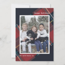 Prettig Kerst Rode Geruite Kerstmis Pasfoto