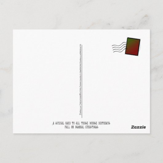 Prettig kerst verjaardagsfeest Kerstman | Briefkaart (Achterkant)