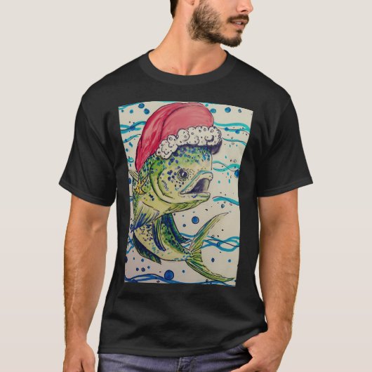 Prettig kerst vissen t-shirt (Voorkant)