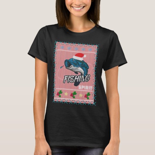 Prettig Kerst Vissen T-shirt (Voorkant)