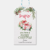Prettig Kerst Zeep Handgemaakt Cadeaulabel (Voorkant)