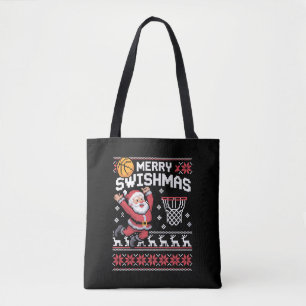 Prettig Kerstbal Basketbal Lelijk Kerstmis Kerstmi Tote Bag
