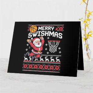 Prettig Kerstbal Basketbal Verschrikkelijke Kerstm Kaart