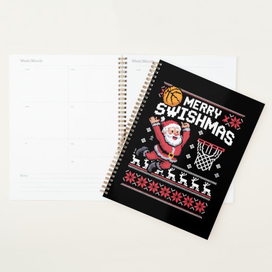 Prettig Kerstbal Basketball Lelijk Kerstmis Kerstm Planner (Display)
