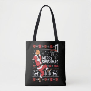 Prettig Kerstbal Basketball Lelijk Kerstmis Kerstm Tote Bag