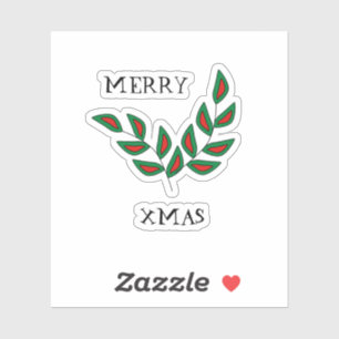 Prettig Kerstblaadje Sticker