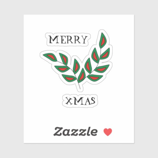 Prettig Kerstblaadje Sticker (Vel)