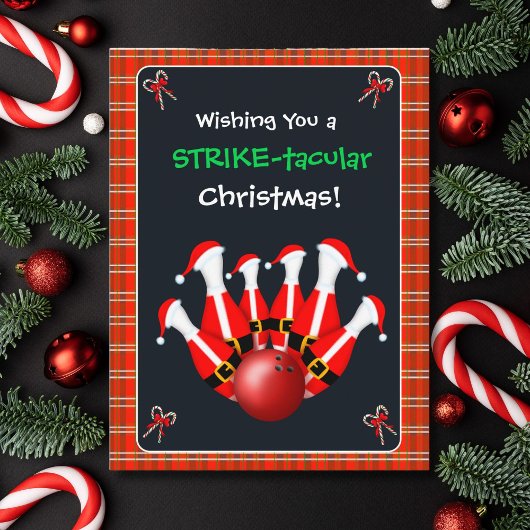 Prettig kerstbowlen briefkaart