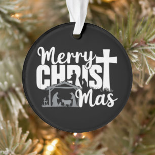 Prettig Kerstdag Christelijke Kerst Jezus Familie Ornament